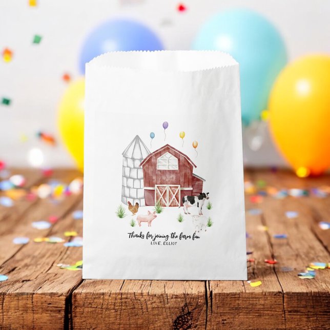 Farmyard Barnyard Farm Animals Birthday Party Favour Bag (Creator Uploaded)