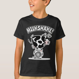 Farmyard Dairy Cow Washing Machine Milkshake T-Shirt