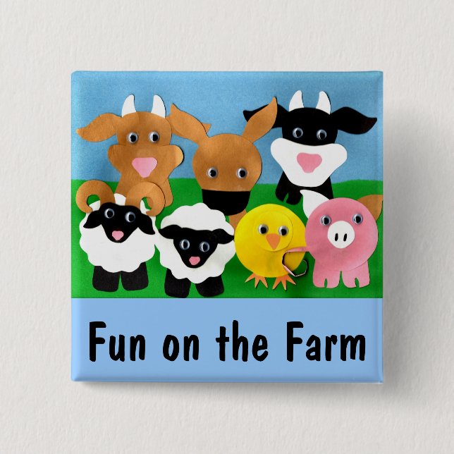 Farmyard Gang Button (Front)