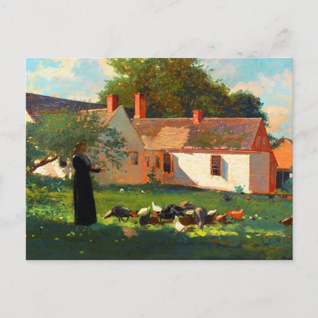 Farmyard Scene by Winslow Homer Postcard (Front)