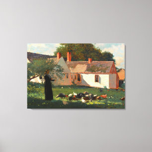 Farmyard Scene (ca. 1872–1874) by Winslow Homer Canvas Print