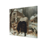 Farmyard Scene Gallery Wrapped Canvas