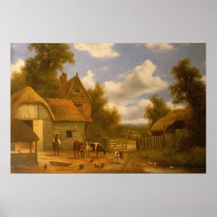Farmyard Scene Poster