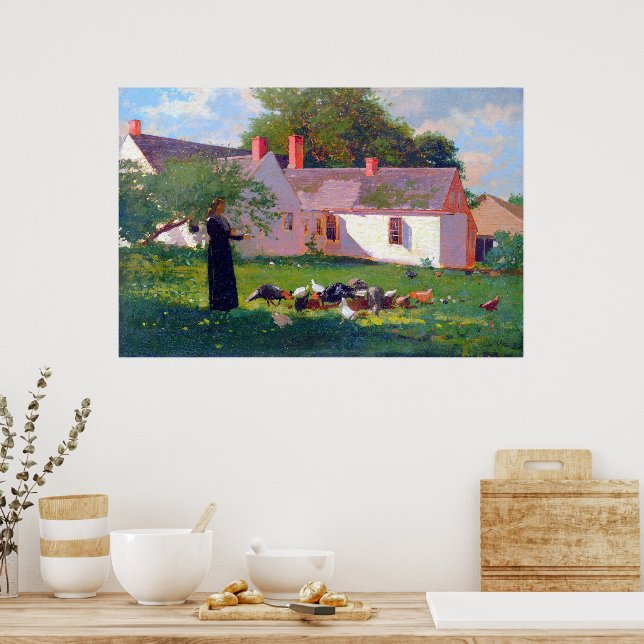 Farmyard Scene Winslow Homer 1872 Poster (Kitchen)
