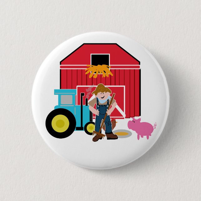 Farmyard Tshirts and Gifts 2 Inch Round Button (Front)