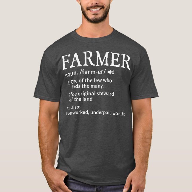 Farner Definition Funny Farmer Farming Mens T-Shirt (Front)