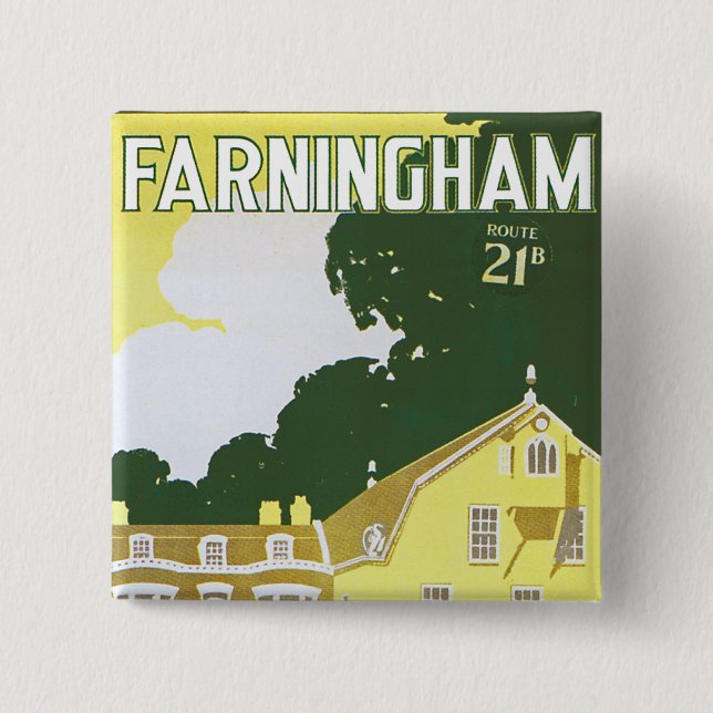 Farningham 2 Inch Square Button (Front)