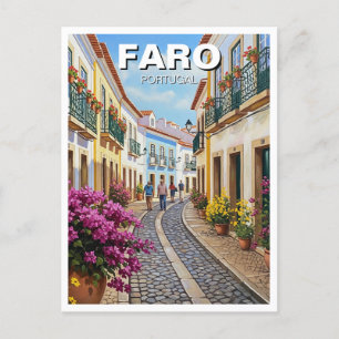 Faro Portugal Algarve Travel Postcard