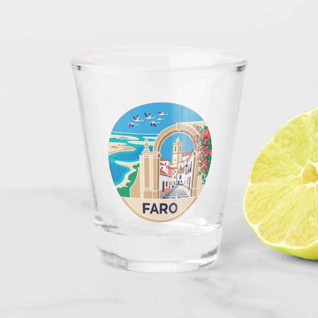 Faro Portugal Shot Glass (Front)