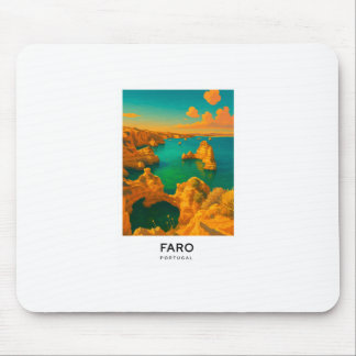Faro - Portugal Travel Poster  Mouse Pad