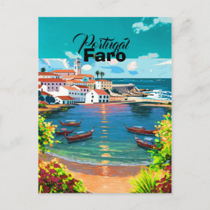 Faro Portugal Voyage Carte Postale Art, Portugal V