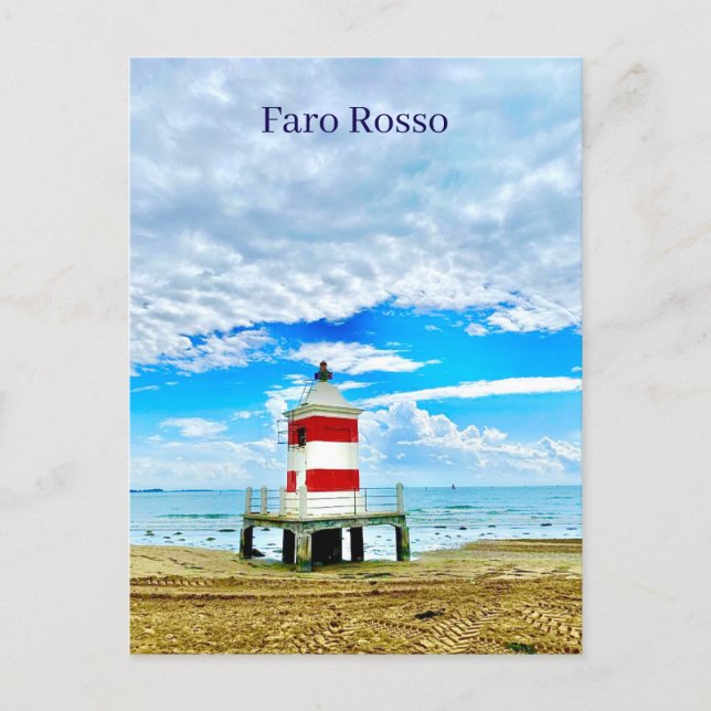 Faro Rosso Red Lighthouse Italy Postcard (Front)