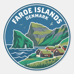 Faroe Islands Denmark Classic Round Sticker