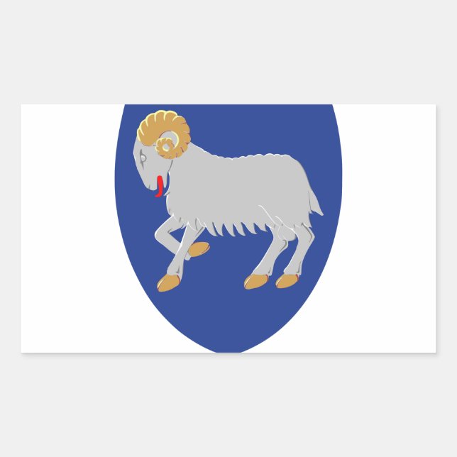 Faroe Islands (Denmark) Coat of Arms Sticker (Front)