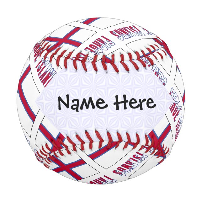 Faroe Islands Faroe Islander Tiled Black Personal Baseball (Front)