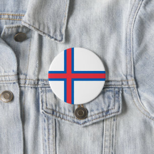 Faroe Islands flag 3 Inch Round Button