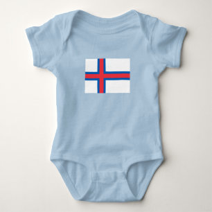 Faroe Islands Flag Baby Bodysuit