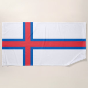 Faroe Islands Flag Beach Towel