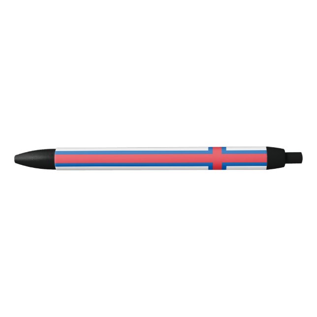 Faroe Islands Flag Black Ink Pen (Front)