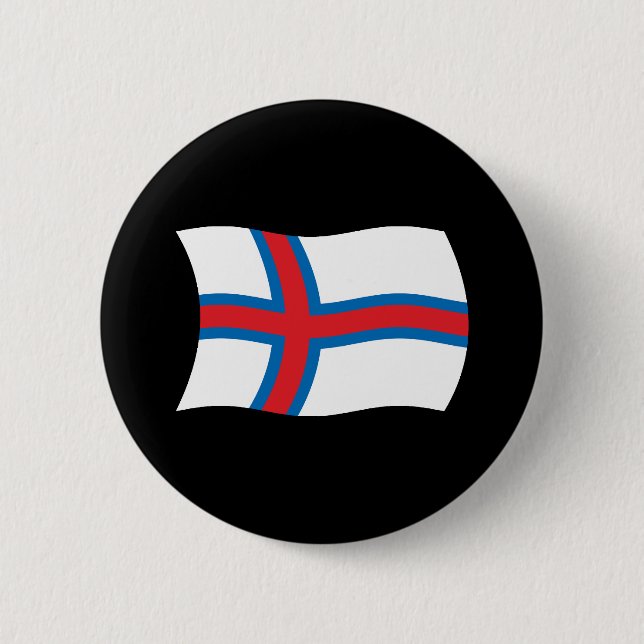 Faroe Islands Flag Button (Front)