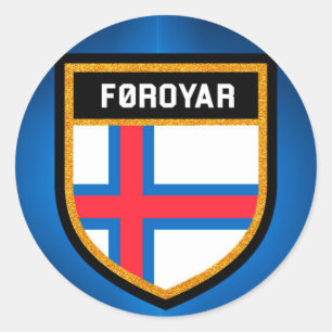 Faroe Islands Flag Classic Round Sticker