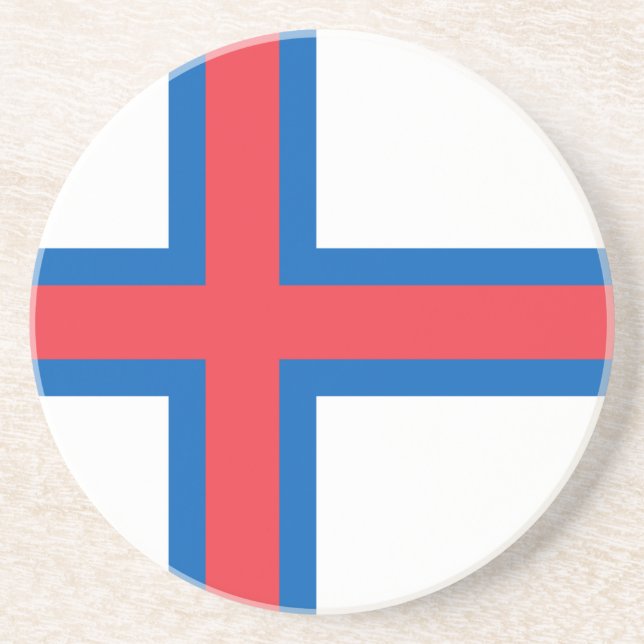 Faroe Islands Flag Coaster (Front)