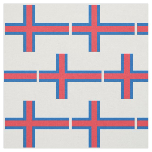 Faroe Islands Flag Fabric (Swatch)