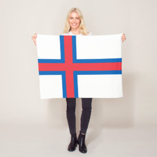 Faroe Islands Flag Fleece Blanket