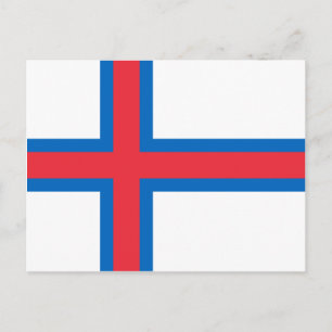Faroe Islands Flag FO Postcard