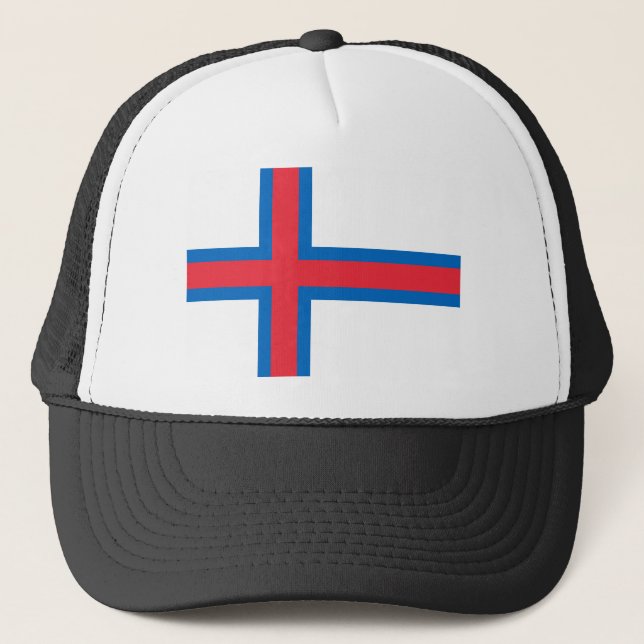 Faroe Islands Flag FO Trucker Hat (Front)