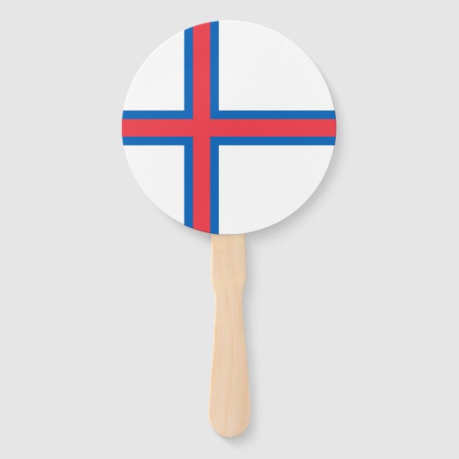Faroe Islands flag Hand Fan (Front)