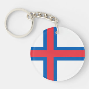 Faroe Islands Flag Keychain