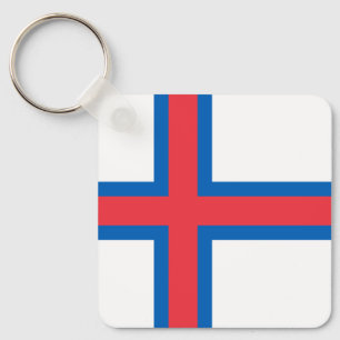 Faroe Islands Flag Keychain