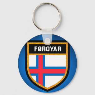 Faroe Islands Flag Keychain