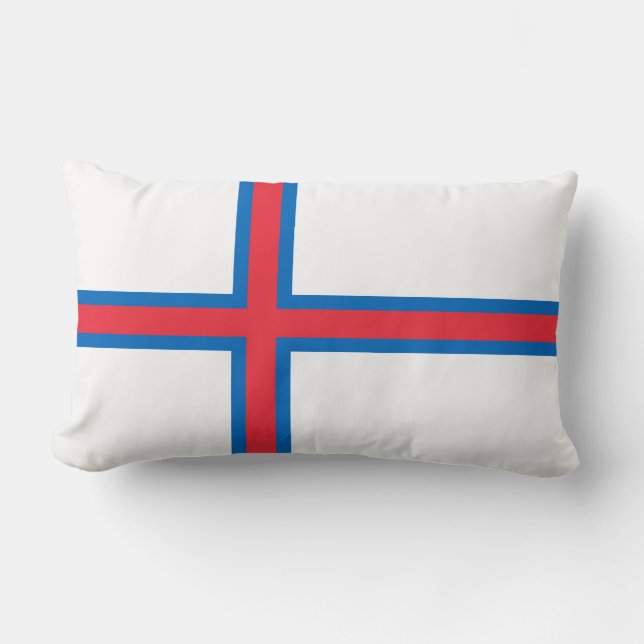 Faroe Islands Flag Lumbar Pillow (Front)