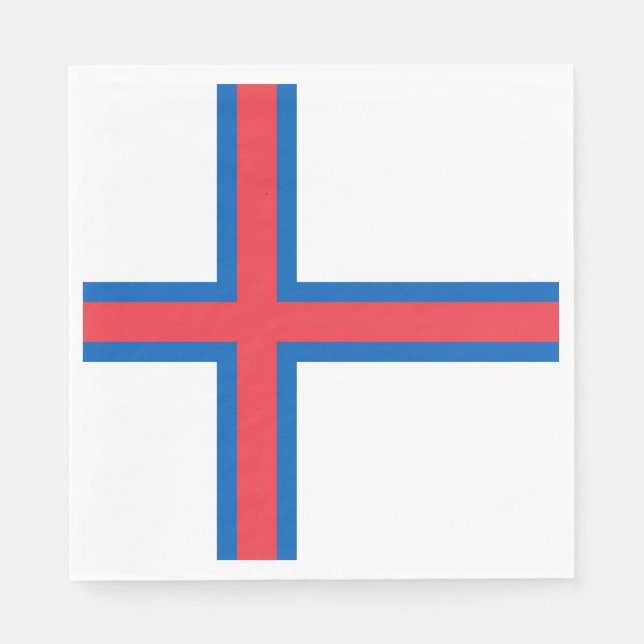 Faroe Islands flag Napkin (Front)