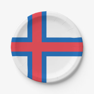 Faroe Islands Flag Paper Plate