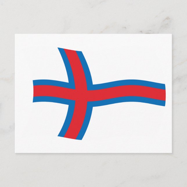 Faroe Islands Flag Postcard (Front)