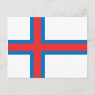 Faroe Islands Flag Postcard
