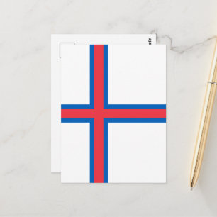 Faroe Islands flag Postcard