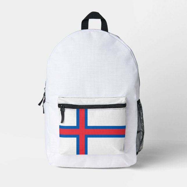 Faroe Islands flag Printed Backpack (Front)