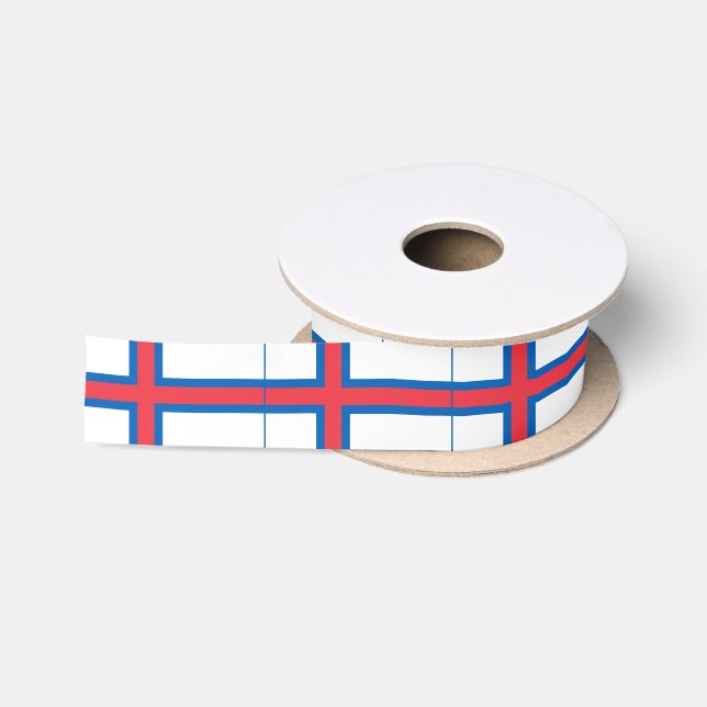 Faroe Islands Flag Satin Ribbon (Spool)