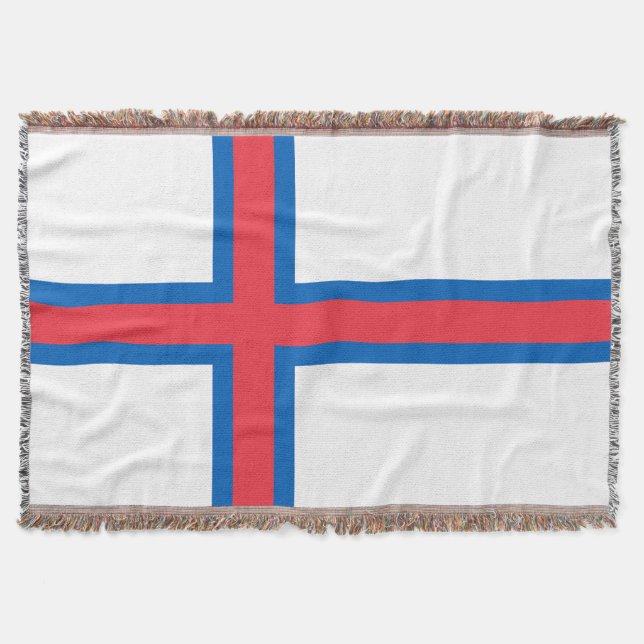 Faroe Islands flag Throw Blanket (Front)
