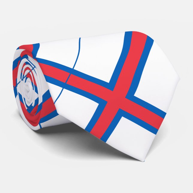 Faroe Islands Flag Tie (Rolled)