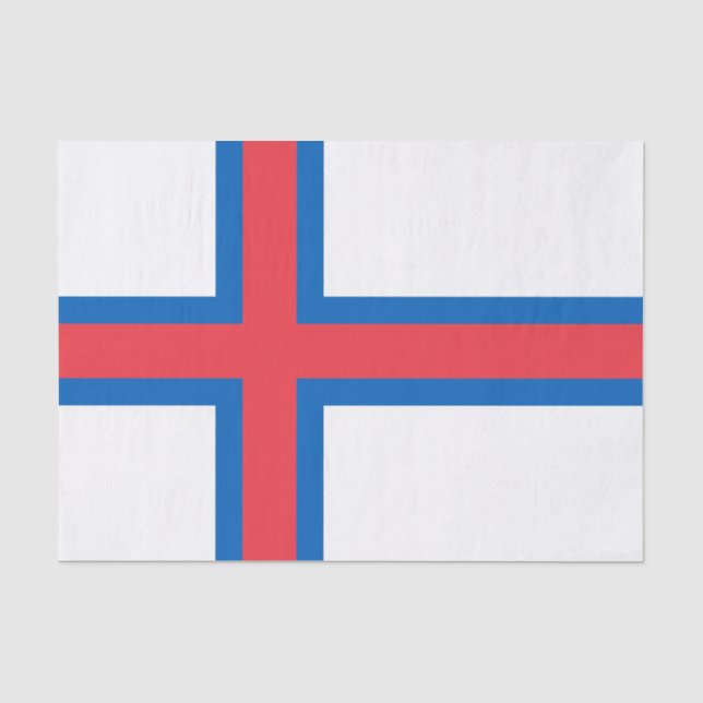 Faroe Islands Flag Tissue Paper (Front)