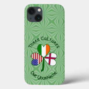 Faroe Islands Ireland USA Shamrock Personalized iPhone 13 Case