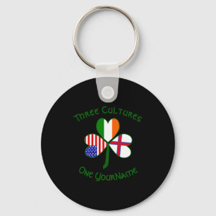 Faroe Islands Ireland Usa Shamrock Personalized T Keychain