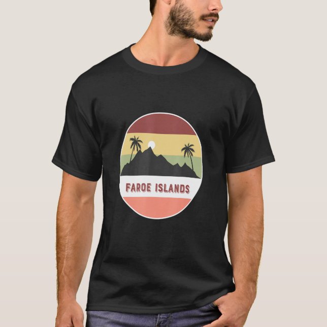 Faroe Islands Mountain And Palms T-Shirt (Front)