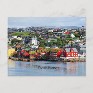 Faroe Islands, panoramic view of Torshavn Postcard