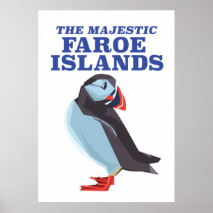Faroe Islands Puffin bird Poster